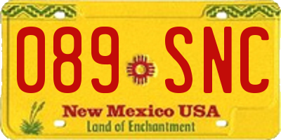 NM license plate 089SNC