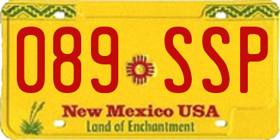 NM license plate 089SSP