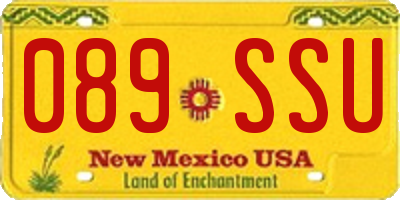 NM license plate 089SSU