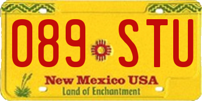 NM license plate 089STU