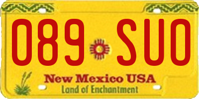 NM license plate 089SUO