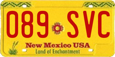 NM license plate 089SVC