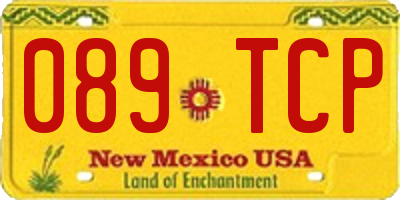 NM license plate 089TCP