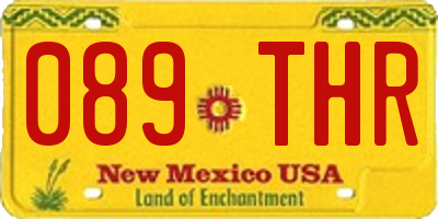 NM license plate 089THR