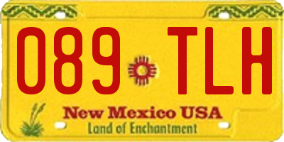 NM license plate 089TLH