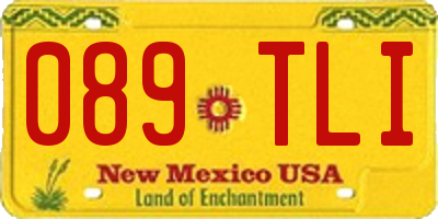 NM license plate 089TLI