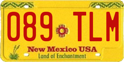 NM license plate 089TLM