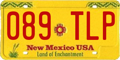 NM license plate 089TLP