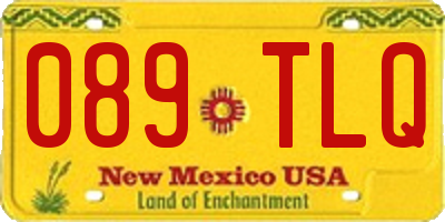 NM license plate 089TLQ