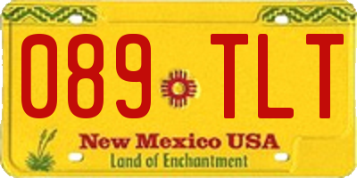 NM license plate 089TLT