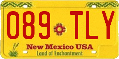 NM license plate 089TLY