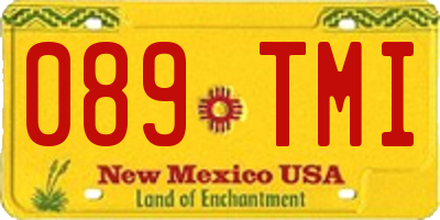 NM license plate 089TMI