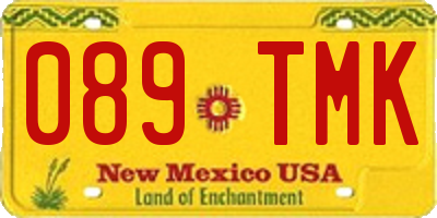 NM license plate 089TMK