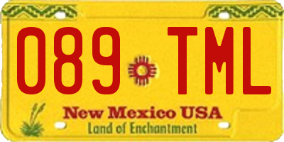NM license plate 089TML