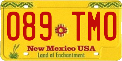 NM license plate 089TMO