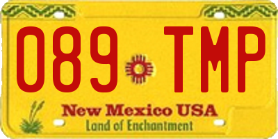 NM license plate 089TMP
