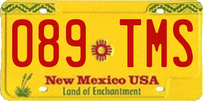 NM license plate 089TMS