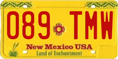NM license plate 089TMW