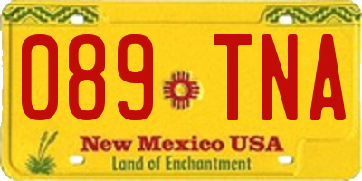 NM license plate 089TNA