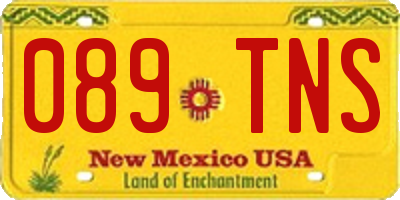 NM license plate 089TNS