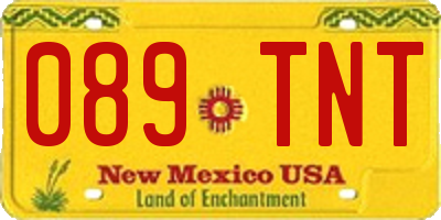 NM license plate 089TNT