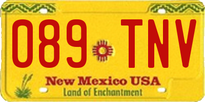 NM license plate 089TNV