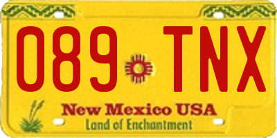 NM license plate 089TNX