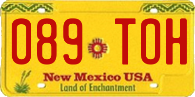 NM license plate 089TOH