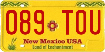 NM license plate 089TOU