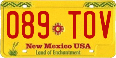 NM license plate 089TOV