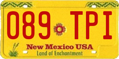 NM license plate 089TPI