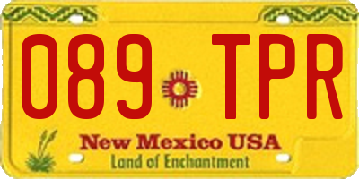NM license plate 089TPR
