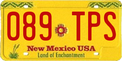 NM license plate 089TPS