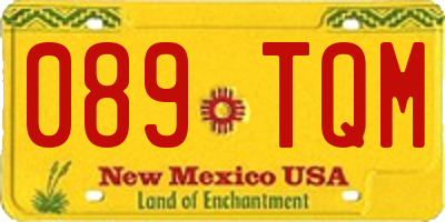 NM license plate 089TQM