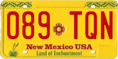 NM license plate 089TQN