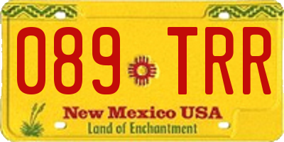 NM license plate 089TRR