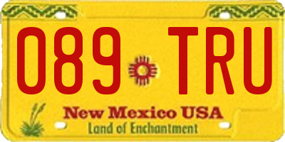 NM license plate 089TRU