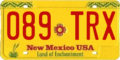 NM license plate 089TRX