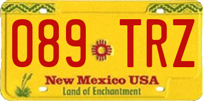NM license plate 089TRZ