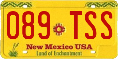 NM license plate 089TSS