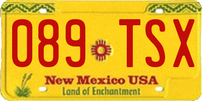NM license plate 089TSX