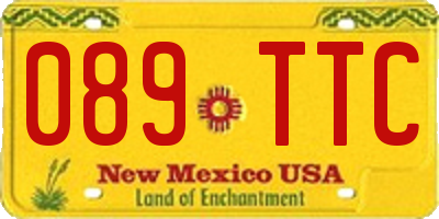 NM license plate 089TTC