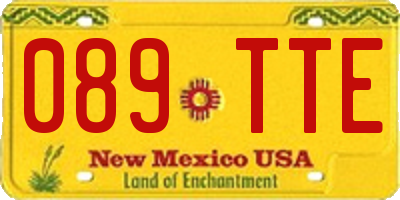 NM license plate 089TTE