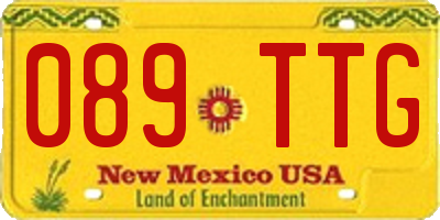 NM license plate 089TTG