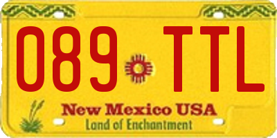 NM license plate 089TTL