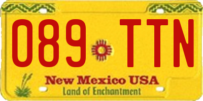 NM license plate 089TTN