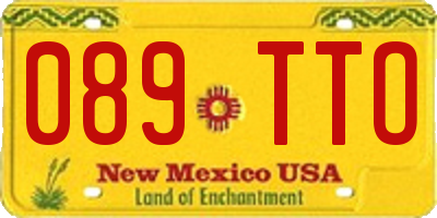 NM license plate 089TTO