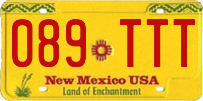 NM license plate 089TTT