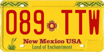 NM license plate 089TTW
