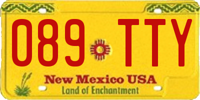 NM license plate 089TTY